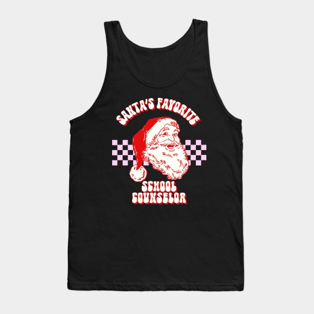 Santa's Favorite Math Teacher Retro Christmas Tank Top by SilverLake